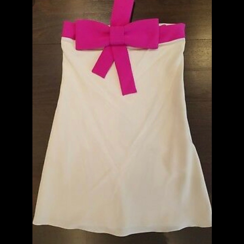 Jay Godfrey “Jennings” Pink Bow silk mini dress
